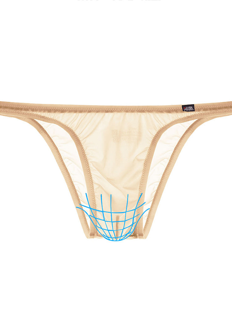 Men's Sexy Low-waist Ultra-thin Ice Silk Briefs