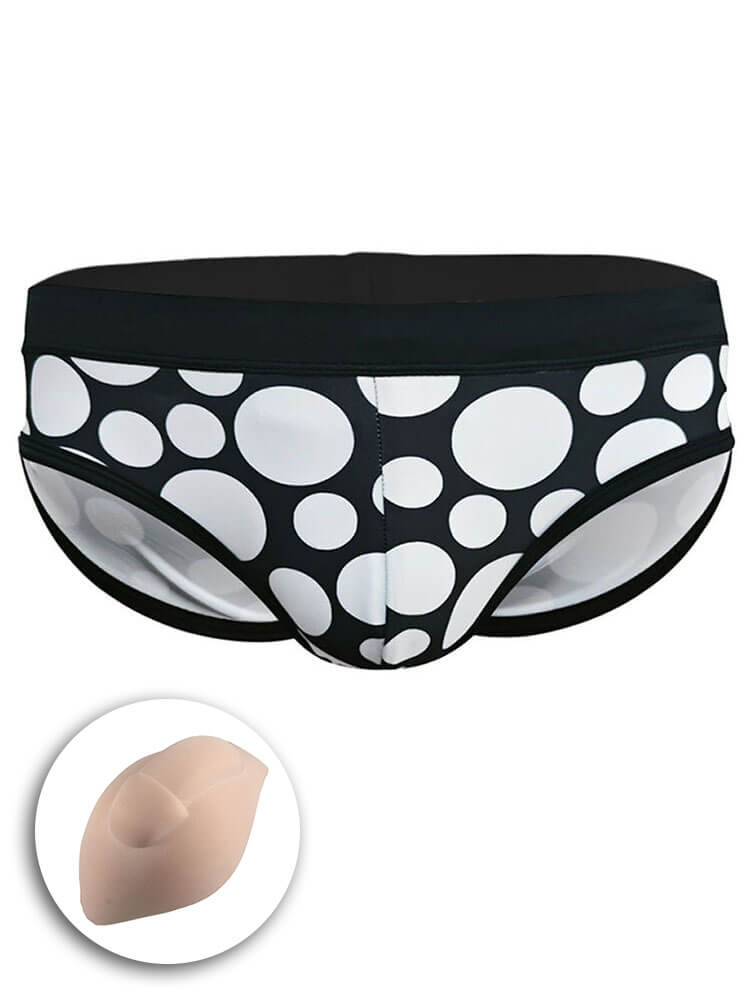 Men's Sexy Polka-Dot Print Beach Swim Briefs