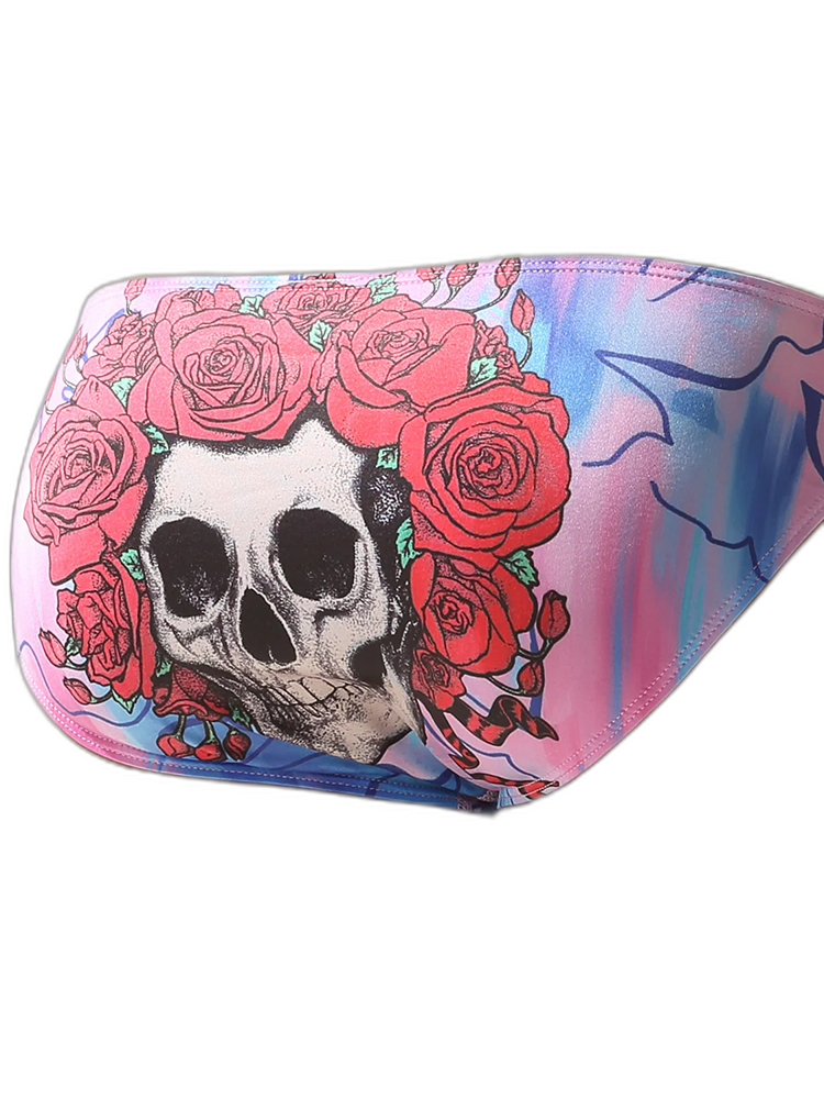 Men's Sexy Skull Print Bikini