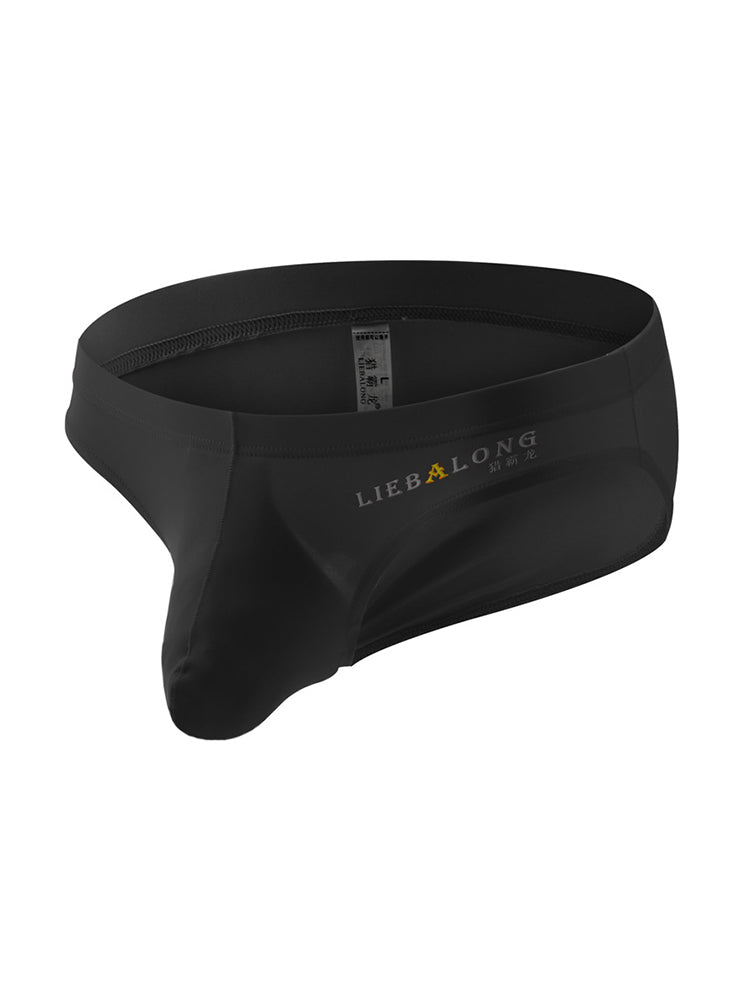 3 Packs of Men's Ice Silk Seamless Convex Pouch Briefs