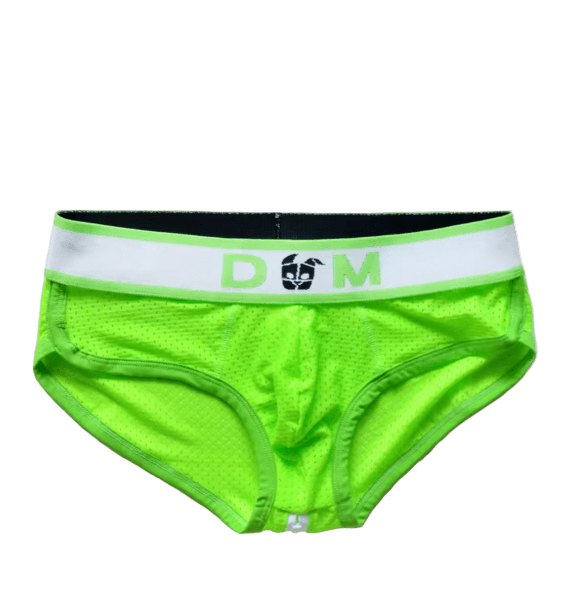 Dog & Master Mesh Zipper Bum Briefs Green