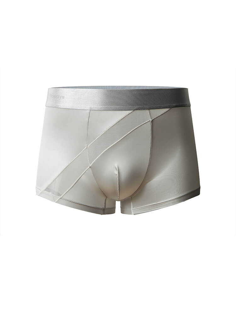 Men's Stretch Breathable Glossy Satin Boxer Briefs