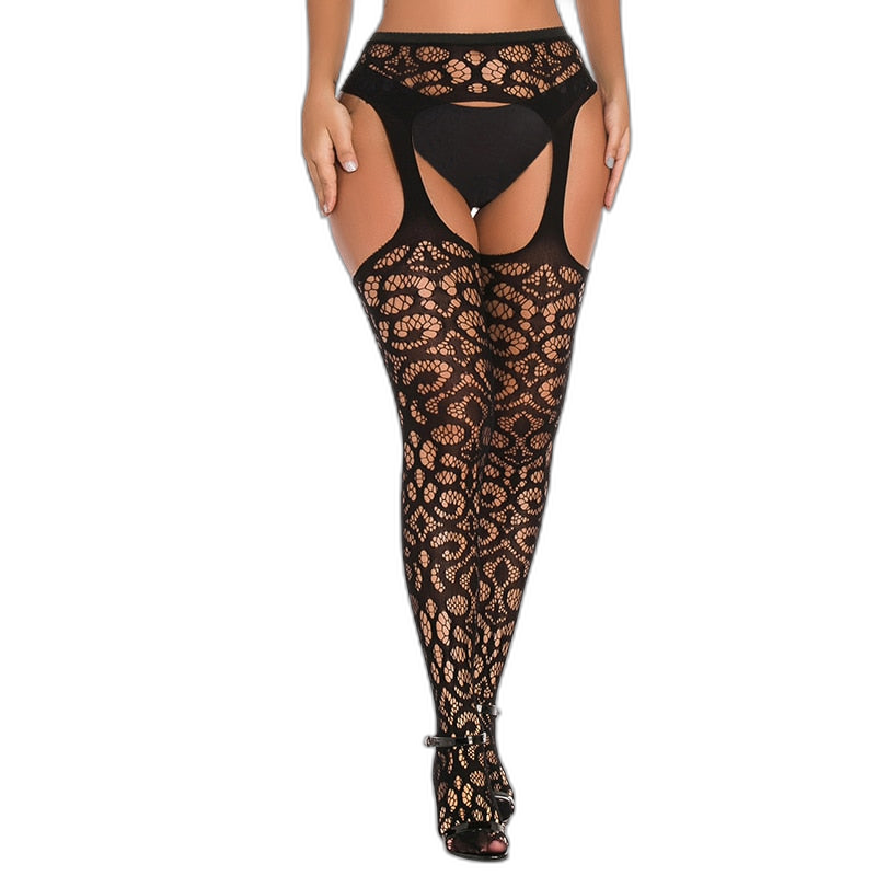 Lace Thigh High Stockings + Suspender Garter Belt