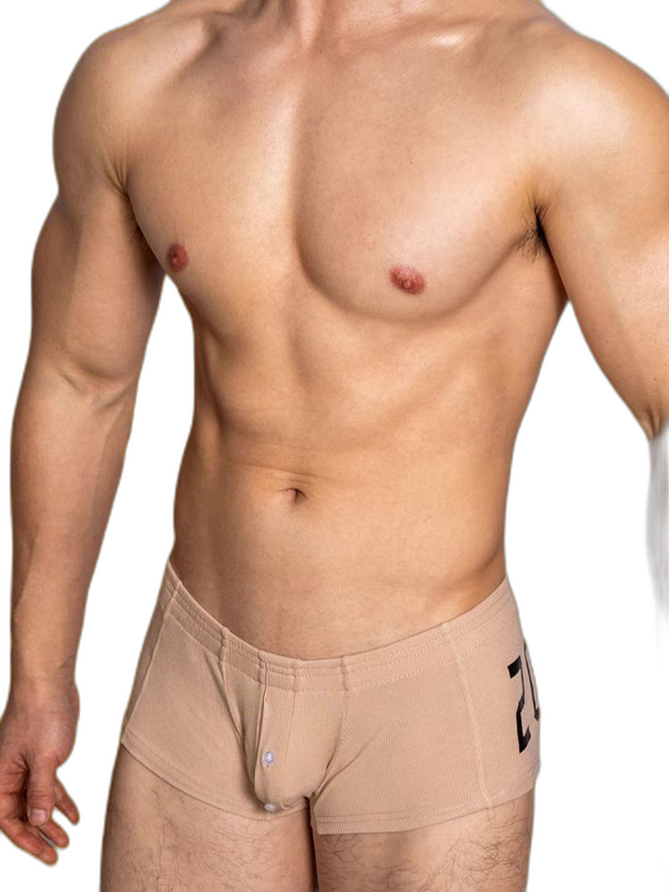 2-pack Men's Solid Color Comfortable Button-down Trunks