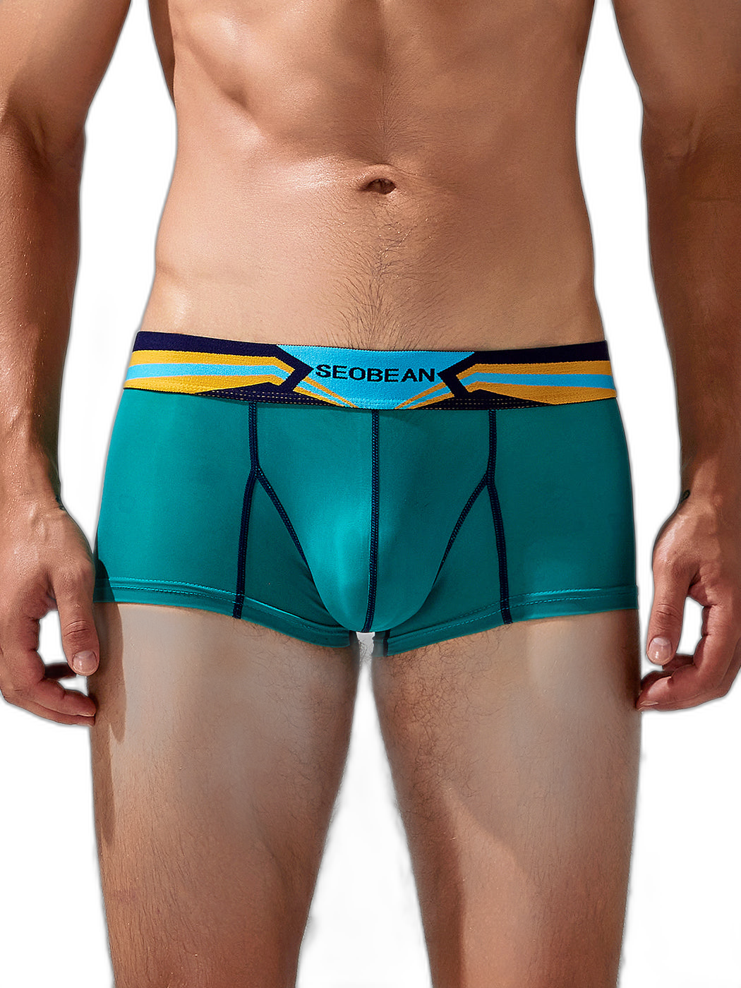 Men's Sport Splicing Lines Trunks
