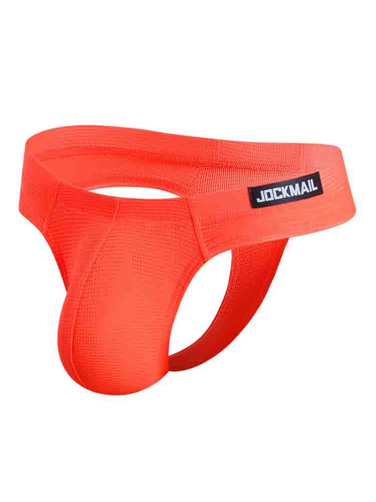 Men's Solid Color Mesh Bikini Briefs