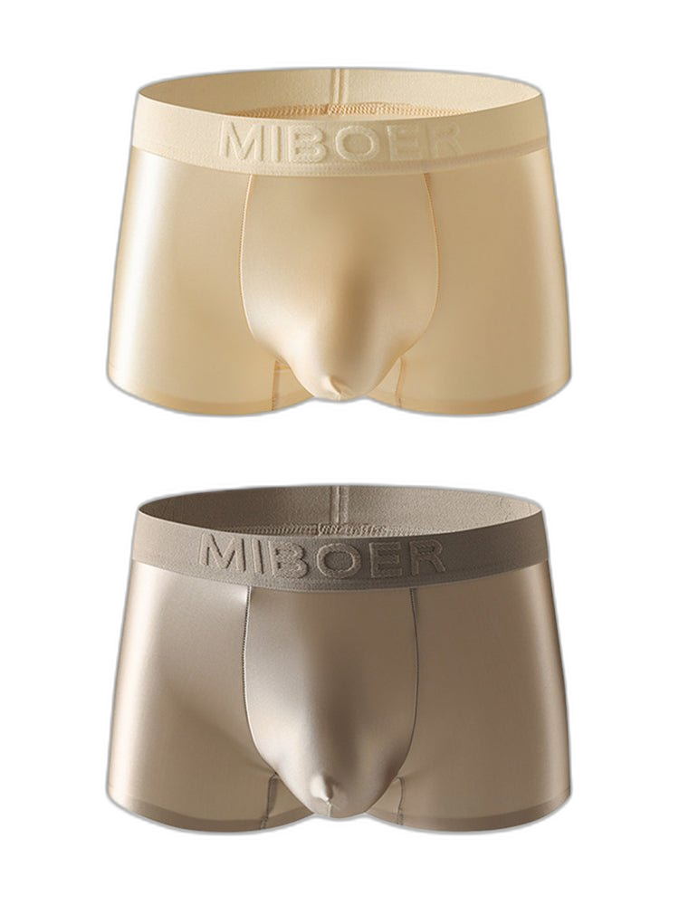 2 Pack Men's Premium Ice Silk Ultra-Soft Lightweight & Airy Trunks