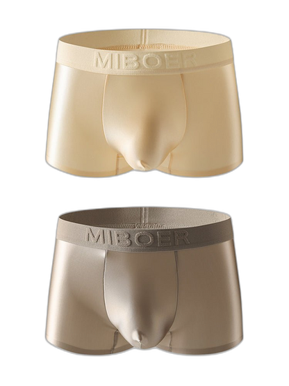 2 Pack Men's Premium Ice Silk Ultra-Soft Lightweight & Airy Trunks
