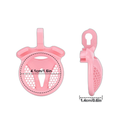 Cassian - Tiny Chastity Cage - Male Chastity Equipment - With Belt And Four Rings