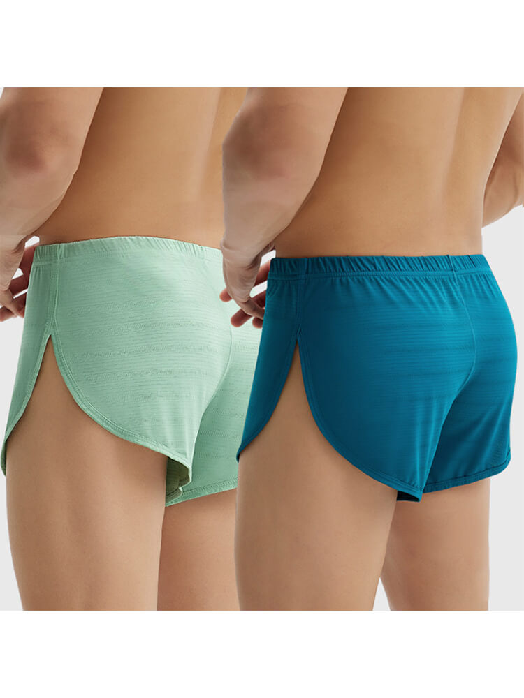 Men's Loose High Side Slits Breathable Boxer Briefs