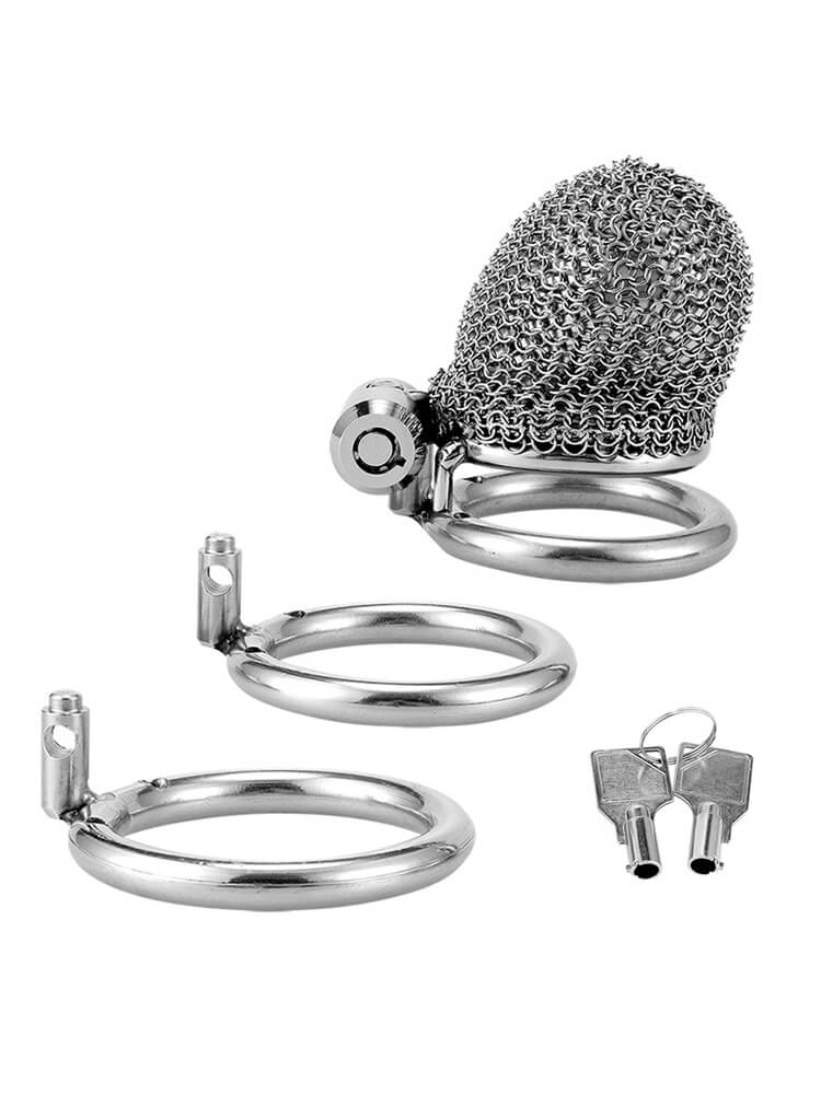 Men's Mesh Stainless Steel Chastity Lock