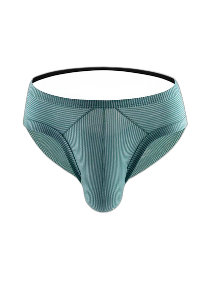 2 Pack Men's Low Rise Back Hollow 3D U-convex Large Pouch T-Back Briefs