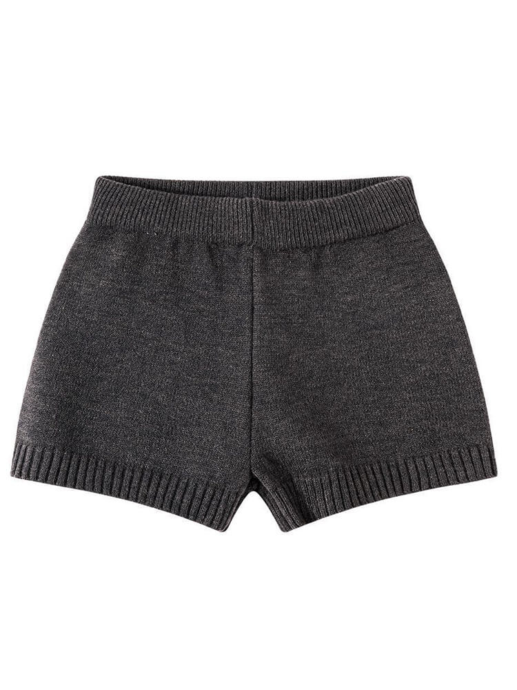 Men's Loose-Fit Casual Solid-Color Knit Shorts