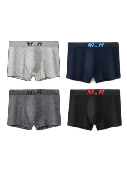 4 Pack Anti-Chafing High Elasticity Sports Boxer Briefs