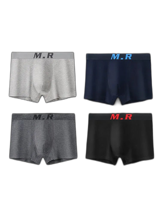 4 Pack Anti-Chafing High Elasticity Sports Boxer Briefs
