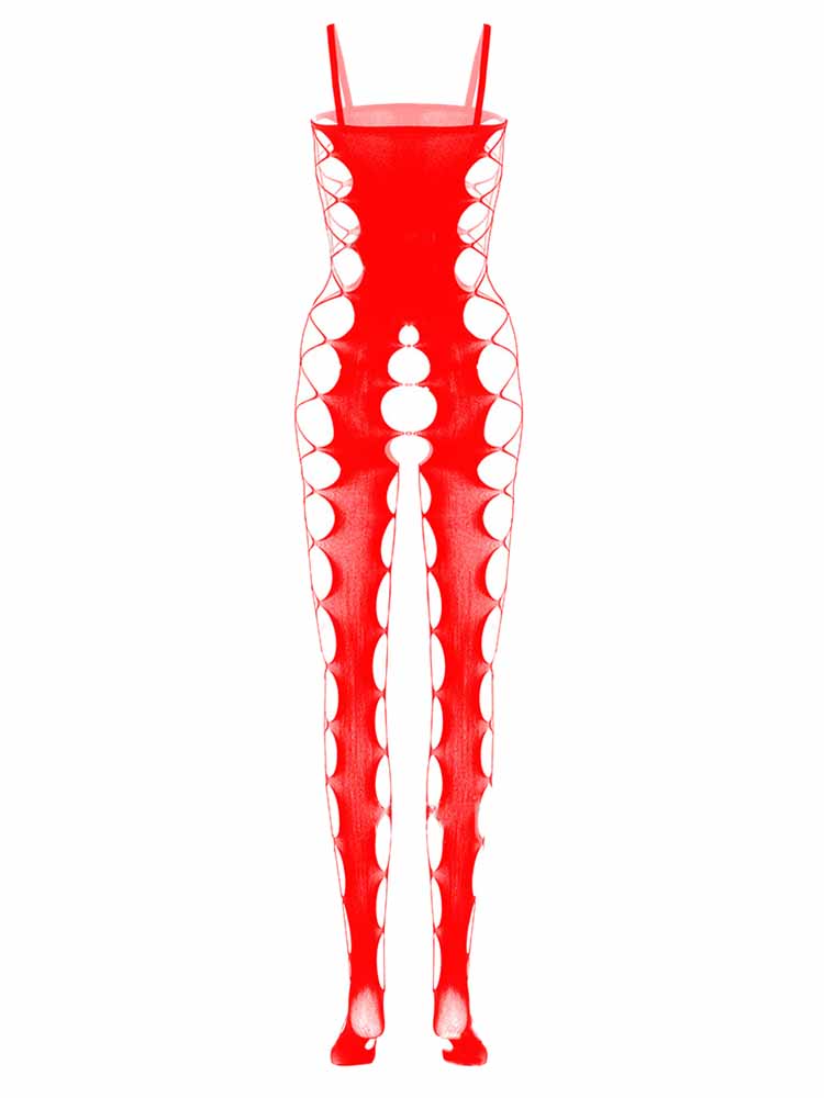 Men's Crotchless One-Piece Suspender Stockings