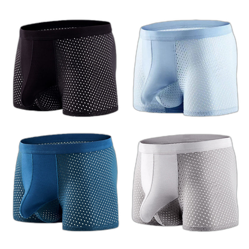 4 Pack Breathable Mesh Ball Pouch Underwear
