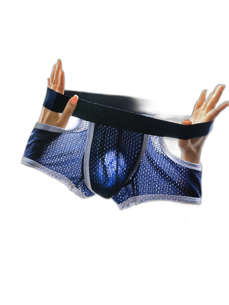 3 Pack Men's Breathable Mesh Lightweight & Airy Supportive Fit Trunks