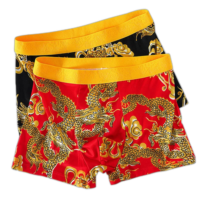 Dragon Daddy Bold Print Men’s Boxer Shorts (4 Pack)