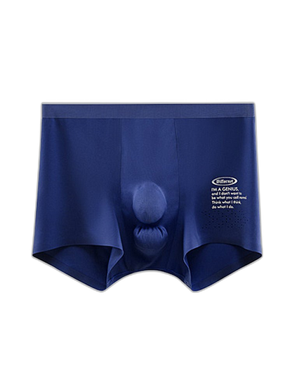 Men's Dual-Raised Support Seamless Solid Color Trunks