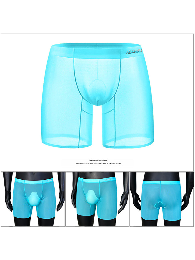 2 Pack Men's Ultra-Thin Breathable Semi-Transparent Pouch Midway Briefs