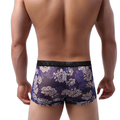 Tight Floral Print Boxer Briefs