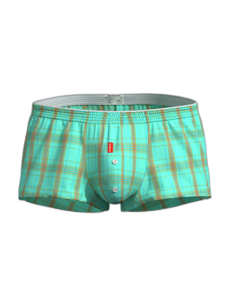 2 Pack Men's Supportive Large Pouch Odor-Resistant Antibacterial Seamless Boxer Shorts