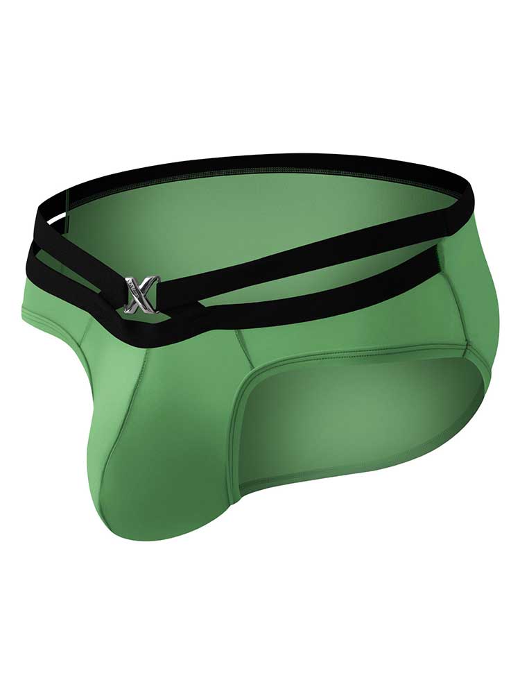 Men's Sexy Solid-Color Cutout Pouch Briefs
