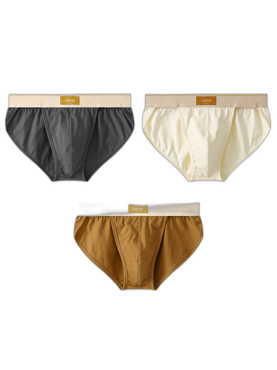 3 Pack Men's Sexy High Cut Cotton Bikini