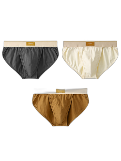 3 Pack Men's Sexy High Cut Cotton Bikini