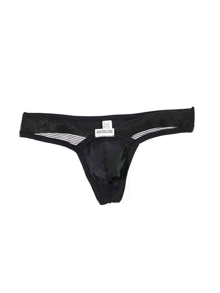 Men's Sheer Low-Rise U-Convex Pouch Thong