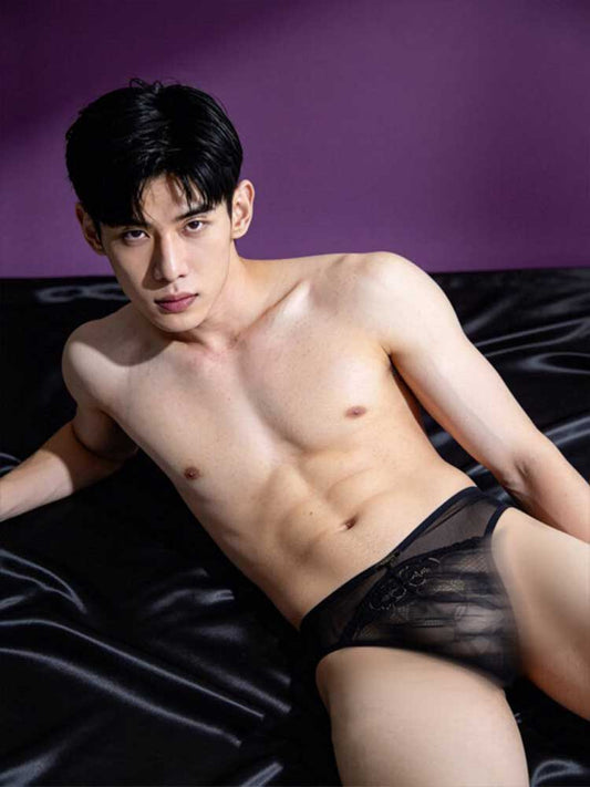 Men's Low-Rise Sexy Patchwork Cut-Out Briefs