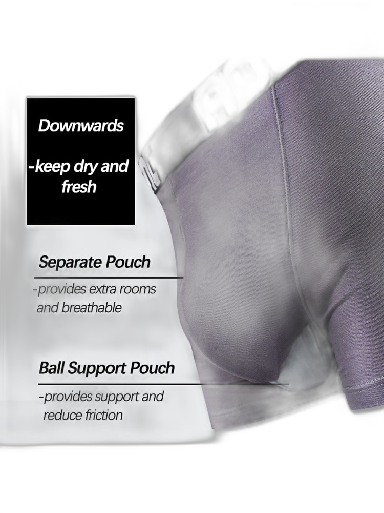Aoelemen 2 Pack Modal Stretch Separate Pouch Boxer Briefs