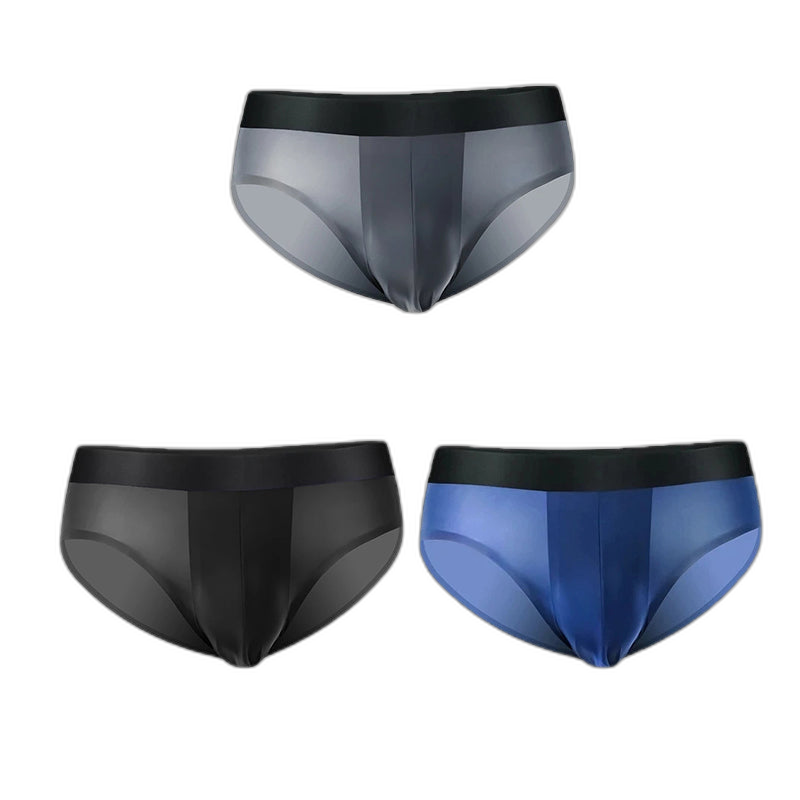 3 Pack Double Layer Silk Snug-fit Men's Underwear