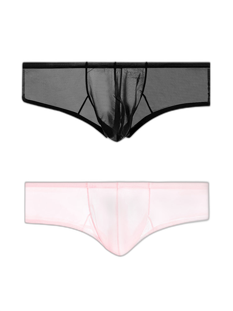 2 Pack Men's Breathable Sheer Elegance Quick-Dry Ultra-Soft Trunks