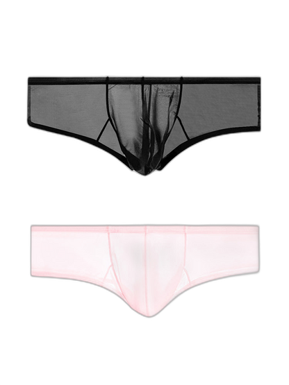 2 Pack Men's Breathable Sheer Elegance Quick-Dry Ultra-Soft Trunks