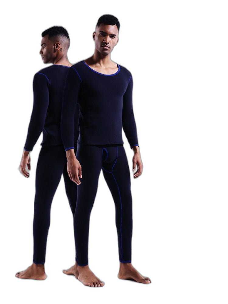 Fleece Lined Men's Thermal Underwear With Support Pouch
