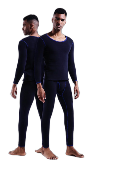 Fleece Lined Men's Thermal Underwear With Support Pouch
