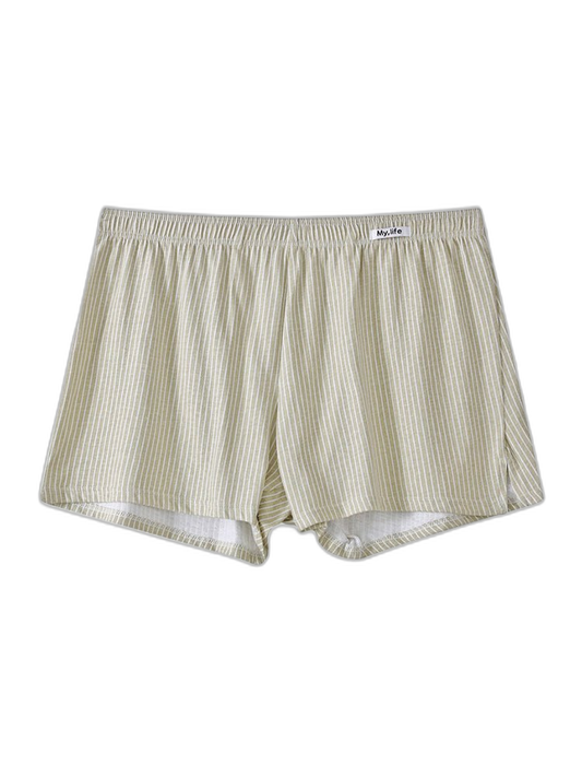 4 Pack Men's Pure Cotton Loose-Fit Antibacterial Home Sleep Boxer Shorts