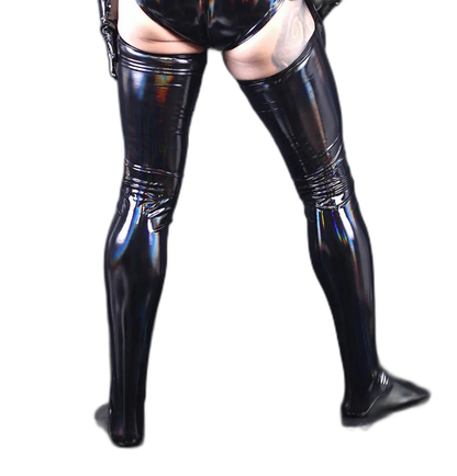 Men's Sexy Latex Corset Bodysuit Outfit