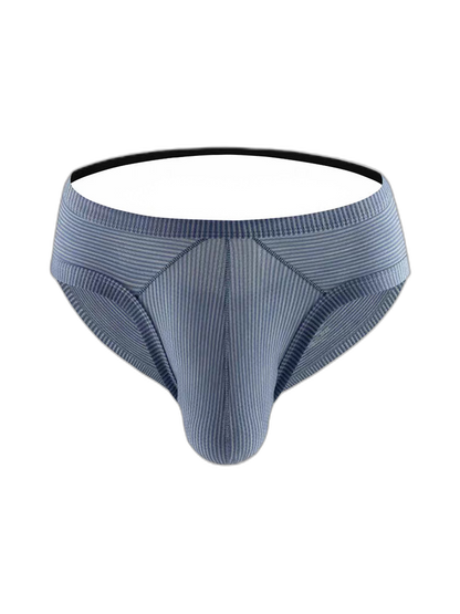 2 Pack Men's Low Rise Back Hollow 3D U-convex Large Pouch T-Back Briefs