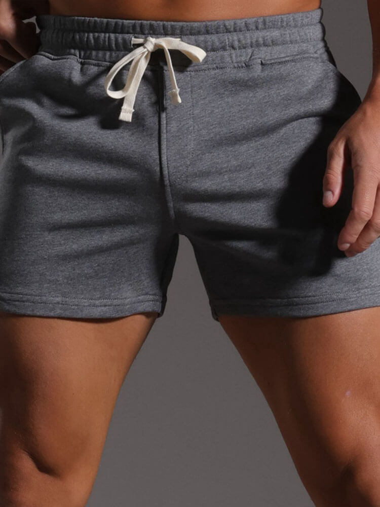 Men's Casual Cotton Drawstring Athletic Short