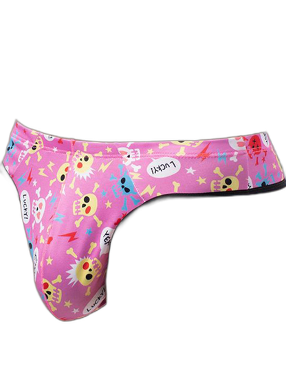 3 Pack Men's Skull Print Thong - Edgy & Sexy