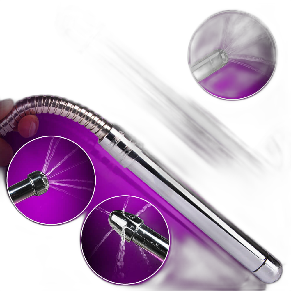 Aluminium Shower Enema Kit – 3 Nozzle Attachments