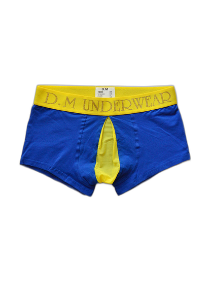 2 Pack Men's Mesh Transparent Open-Cut Cotton Mesh Trunks
