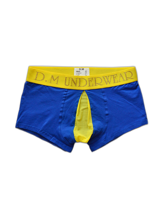 2 Pack Men's Mesh Transparent Open-Cut Cotton Mesh Trunks