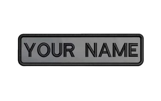 Custom Patch 10cmX2.5cm Grey/Black
