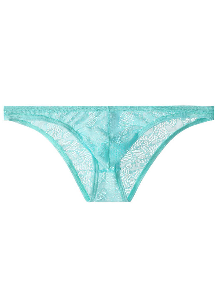 Men's Sexy Breathable Pouch Low-Rise Lace Briefs
