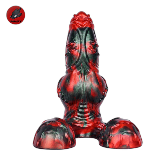 BlazeKnot - 7.7 Inch Silicone Fantasy Dildo – Dog Knot Dildo