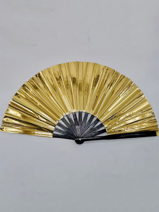 Metallic Performance Rave Laser UV Folding Fan